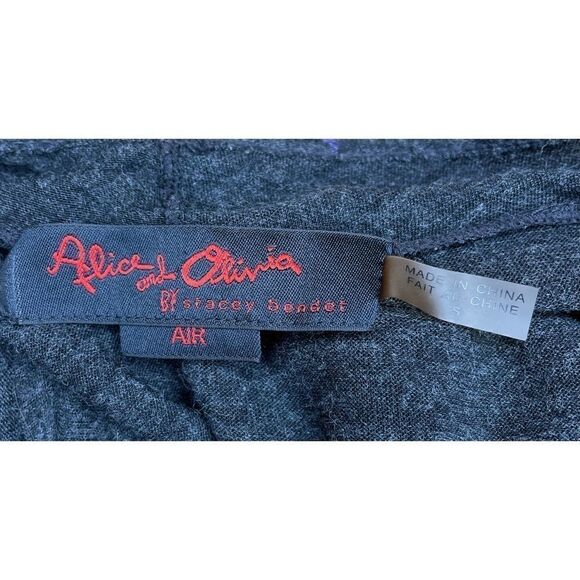 Alice + Olivia Grey Draped Cardigan Small - Picture 5 of 6